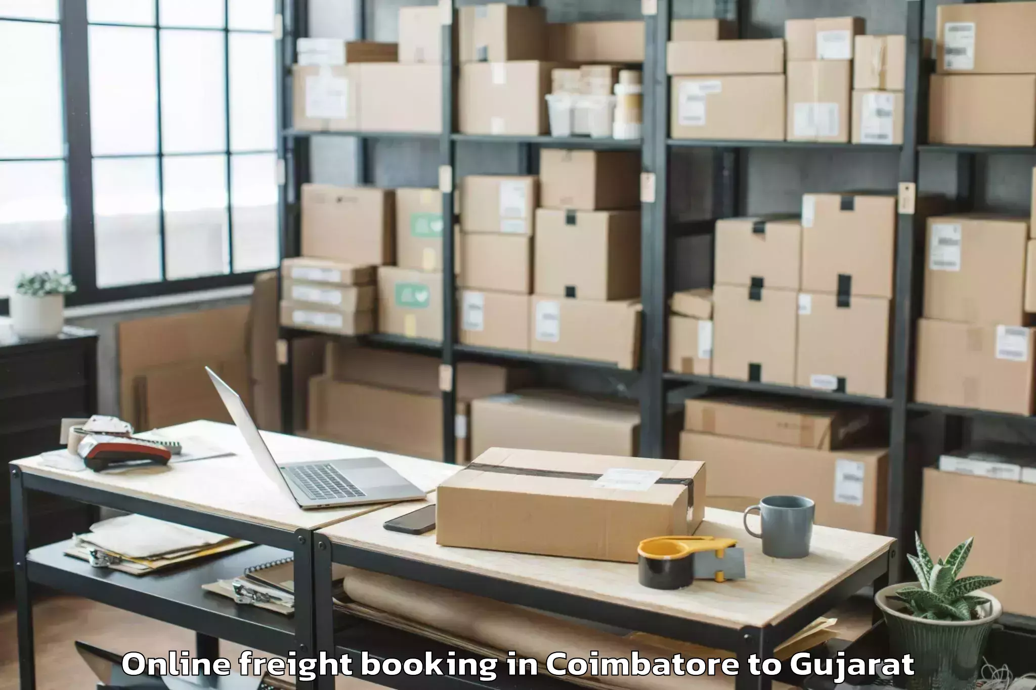 Expert Coimbatore to Bavla Online Freight Booking